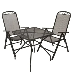 Wohnen Garten Tisch & zwei Klappsessel - Citro (dreiteilig)