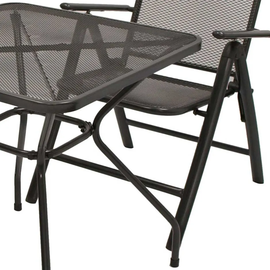 Wohnen Garten Tisch & zwei Klappsessel - Citro (dreiteilig)