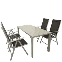 Garten Tischgruppe in Silbergrau - Pratina (fünfteilig)^Wohnen Hot