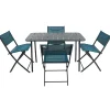 Garten Tischgruppe in Türkis und Schwarz - Ariet (fünfteilig)^Wohnen Best