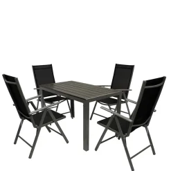 Wohnen Garten Tischgruppe mit vier Plätzen - Curedo (fünfteilig)