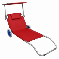 Wohnen Garten- und Strandliege auf Rollen - Padmas