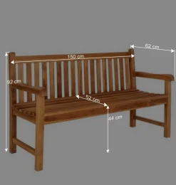 Wohnen Gartenbank aus Teak Massivholz geölt - Stamfort