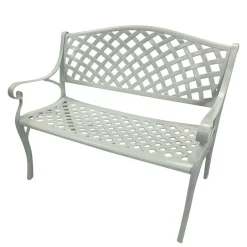 Wohnen Gartenbank mit Armlehnen aus Aluminium - Liacantu