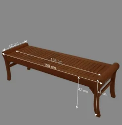 Wohnen Gartenbank ohne Lehne aus Eukalyptusholz - Shanna