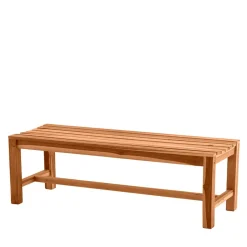 Gartenbank ohne Rückenlehne aus Teak Massivholz - Klahuma^Wohnen Hot