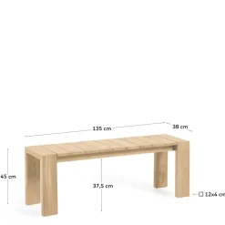 Gartenbank ohne Rückenlehne für Esstisch - Elisira^Wohnen Clearance