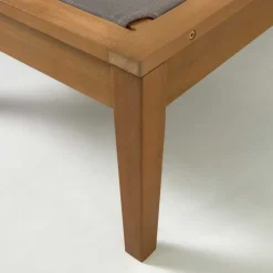 Gartenliege auf Rollen aus Eukalyptusholz - Promo^Wohnen