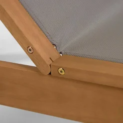 Gartenliege auf Rollen aus Eukalyptusholz - Promo^Wohnen