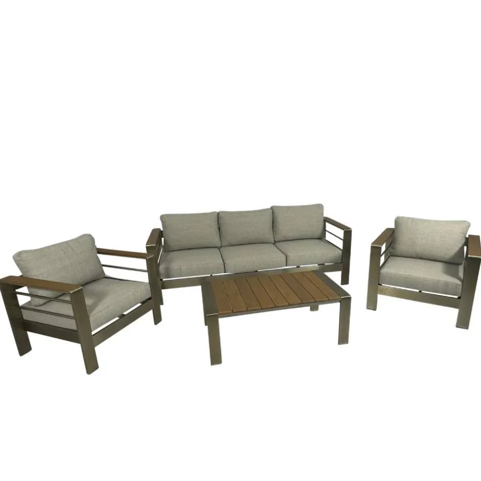 Wohnen Gartenlounge Kombination aus Aluminium - Sirenna (vierteilig)