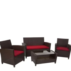 Gartenmöbel Set in Dunkelbraun - Tioroda (vierteilig)^Wohnen Hot