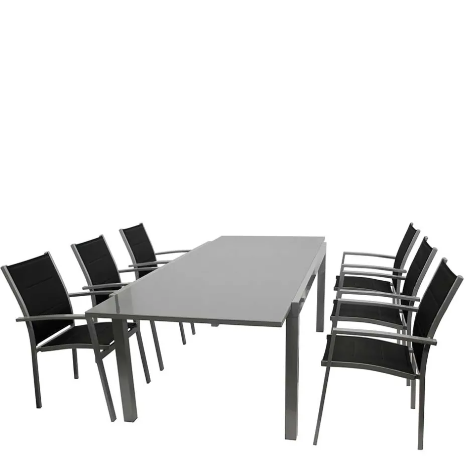 Gartensitzgruppe mit sechs Sitzplätzen - Capo (siebenteilig)^Wohnen Discount