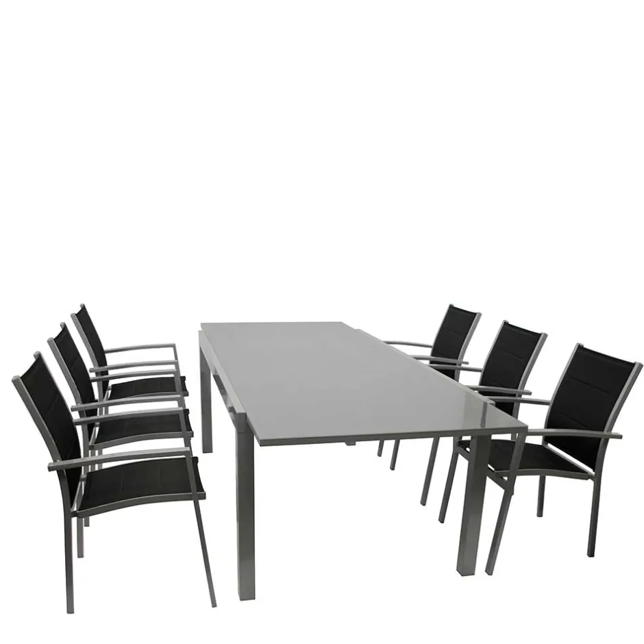 Gartensitzgruppe mit sechs Sitzplätzen - Capo (siebenteilig)^Wohnen Discount