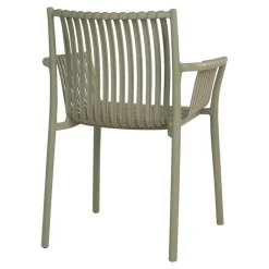 Gartenstühle aus Polypropylen in Graugrün - Ahin (4er Set)^Wohnen New