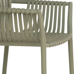 Gartenstühle aus Polypropylen in Graugrün - Ahin (4er Set)^Wohnen New