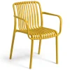 Gartenstühle in Gelb mit Armlehnen - Laspezia (4er Set)^Wohnen New