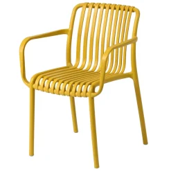 Gartenstühle in Gelb mit Armlehnen - Laspezia (4er Set)^Wohnen New