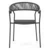 Wohnen Gartenstuhl aus Geflecht und Stahl - Lavinaia (4er Set)