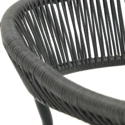 Wohnen Gartenstuhl aus Geflecht und Stahl - Lavinaia (4er Set)