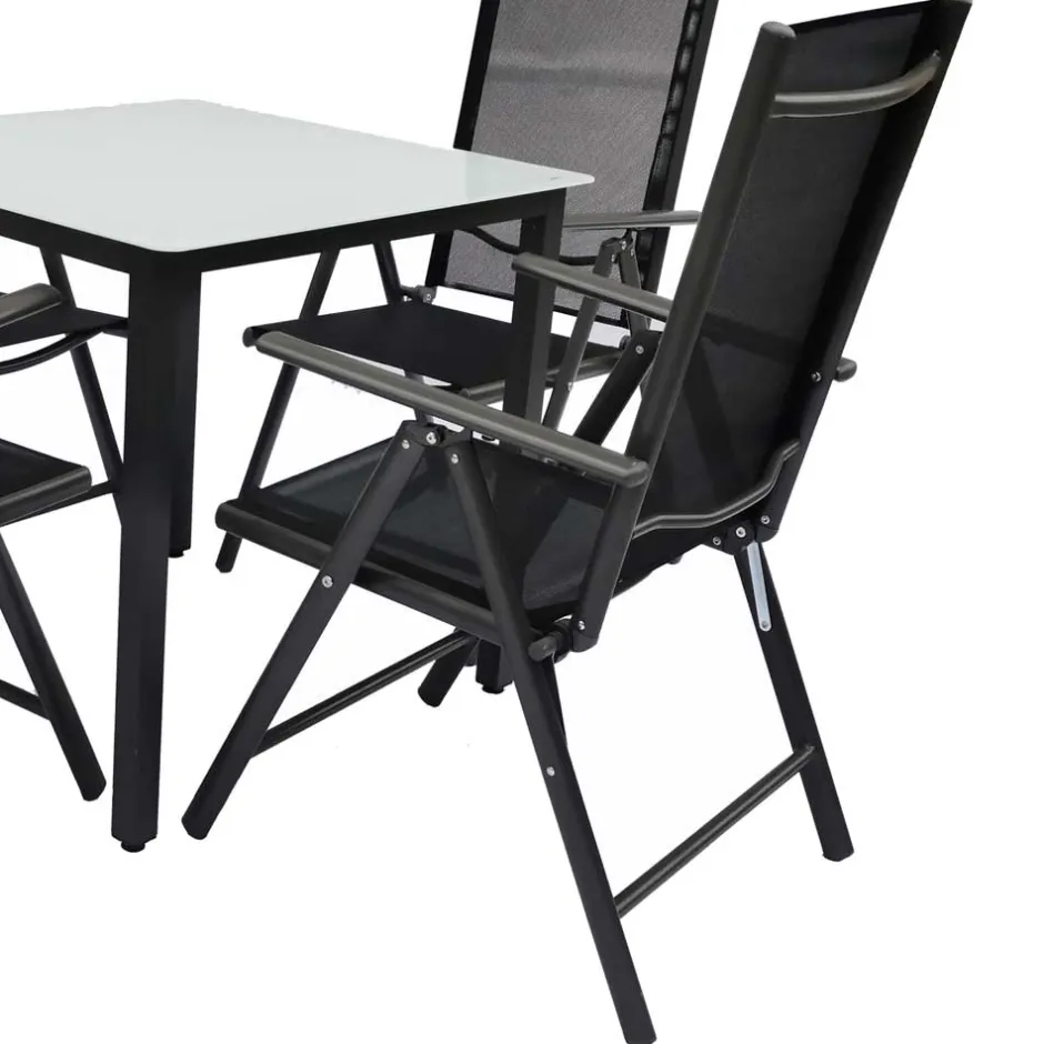 Wohnen Gartentisch & vier Hochlehner Set - Barreras (fünfteilig)