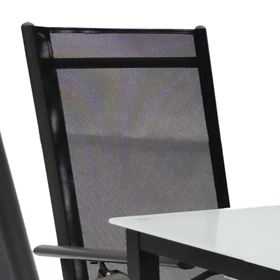 Wohnen Gartentisch & vier Hochlehner Set - Barreras (fünfteilig)