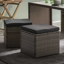 Wohnen Gartentisch Gruppe aus Polyrattan - Hongkong (fünfteilig)