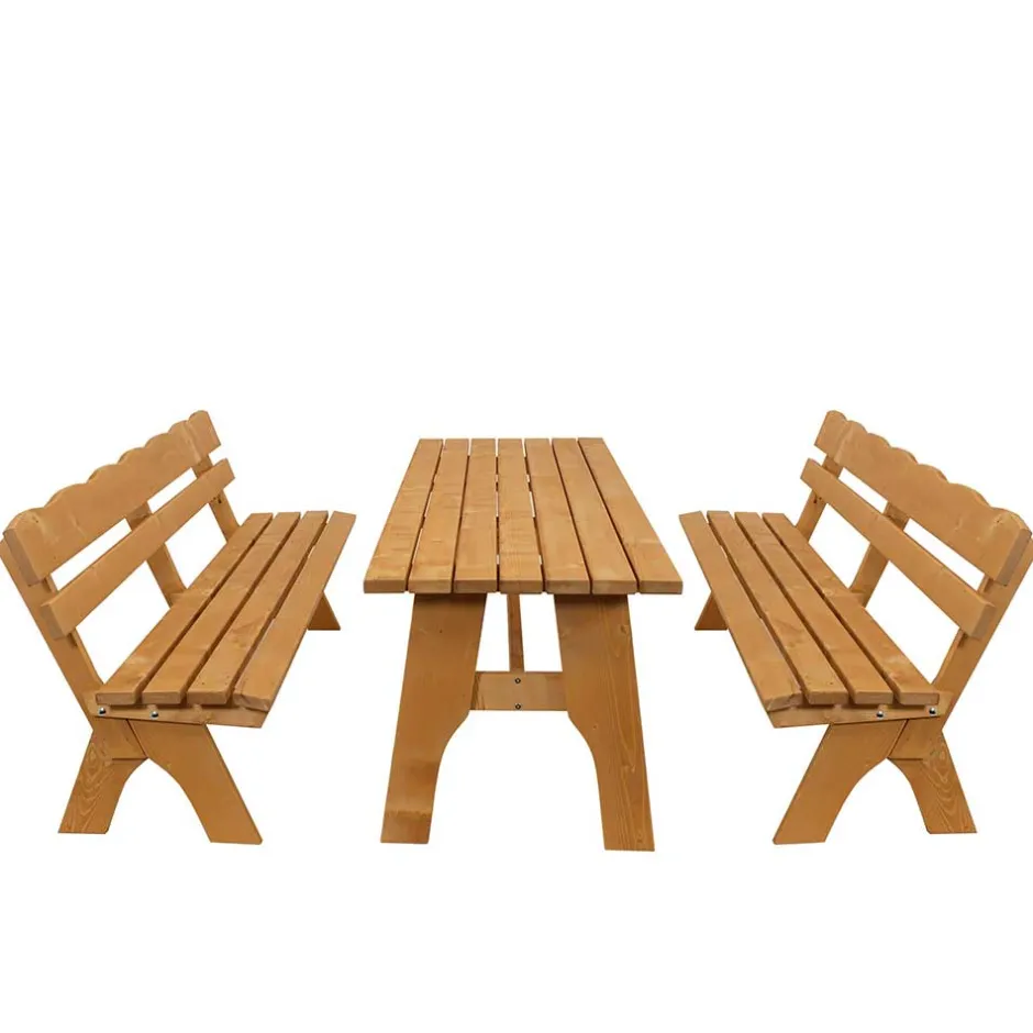 Wohnen Gartentischgruppe Brixen aus Kiefer massiv (dreiteilig)