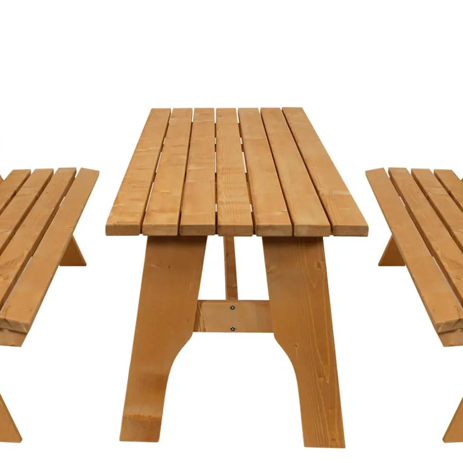 Wohnen Gartentischgruppe Brixen aus Kiefer massiv (dreiteilig)