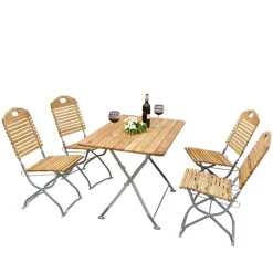 Gartentischgruppe Marino aus Robinie massiv (fünfteilig)^Wohnen Best