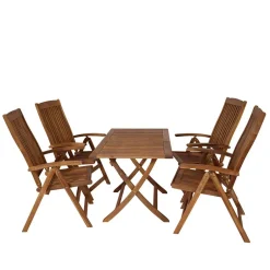 Gartentischgruppe Vrony aus Akazie Massivholz (fünfteilig)^Wohnen Best