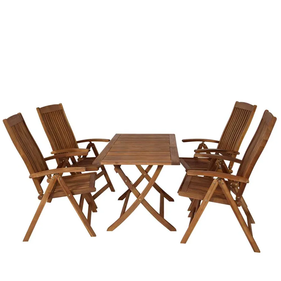 Gartentischgruppe Vrony aus Akazie Massivholz (fünfteilig)^Wohnen Best