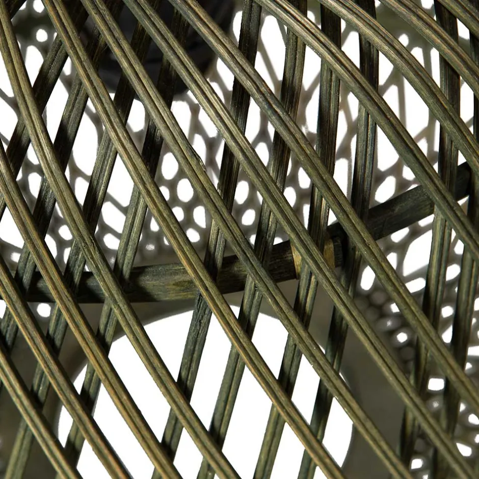 Wohnen Geflecht Hängeleuchte in Oliv Grün - Enzuena (2er Set)