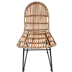 Wohnen Geflechtstuhl aus Rattan - Larcella (2er Set)