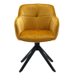 Wohnen Gelber Armlehnenstuhl mit Drehgestell - Bellatrix
