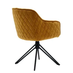Wohnen Gelber Armlehnenstuhl mit Drehgestell - Bellatrix