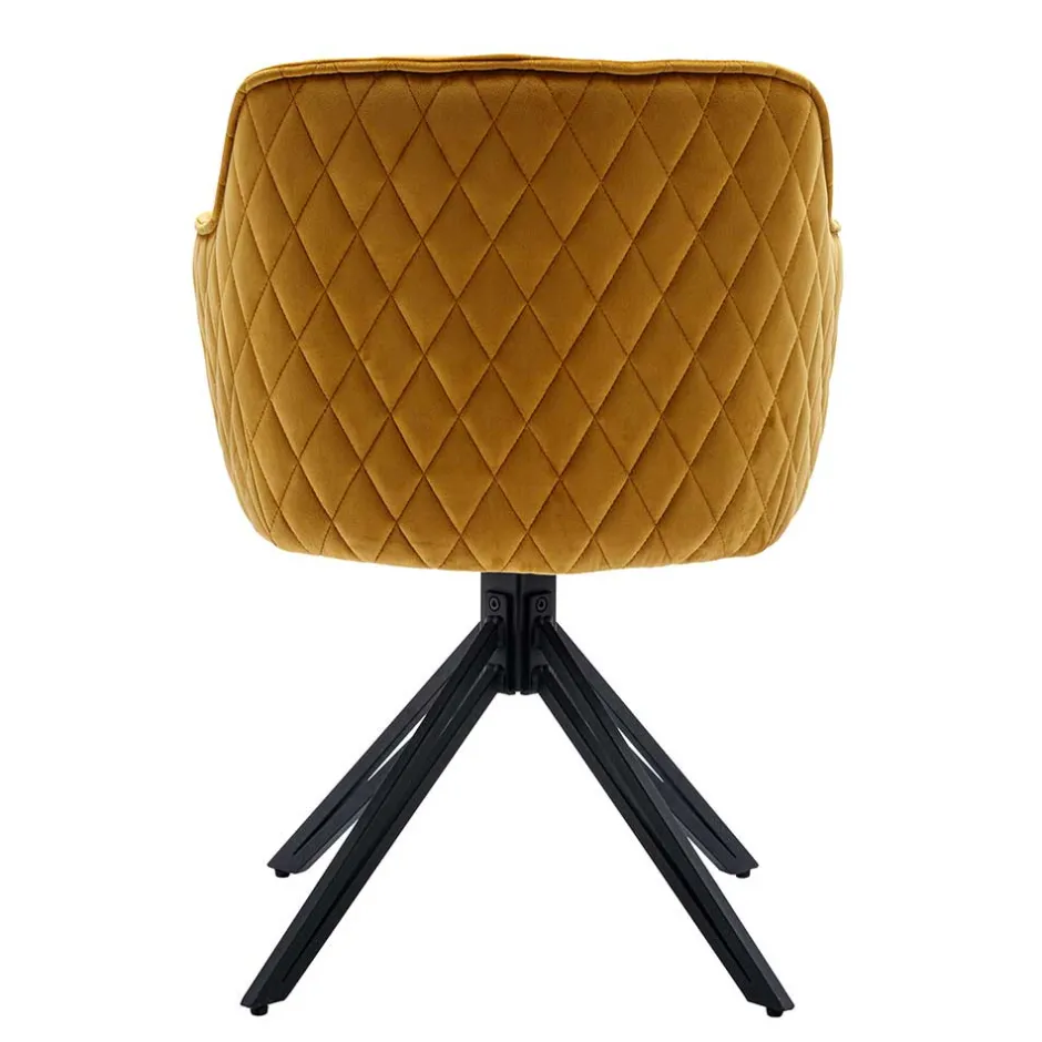 Wohnen Gelber Armlehnenstuhl mit Drehgestell - Bellatrix