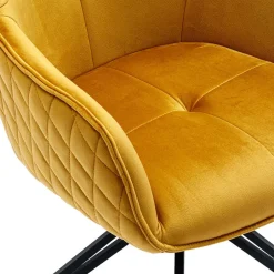 Wohnen Gelber Armlehnenstuhl mit Drehgestell - Bellatrix