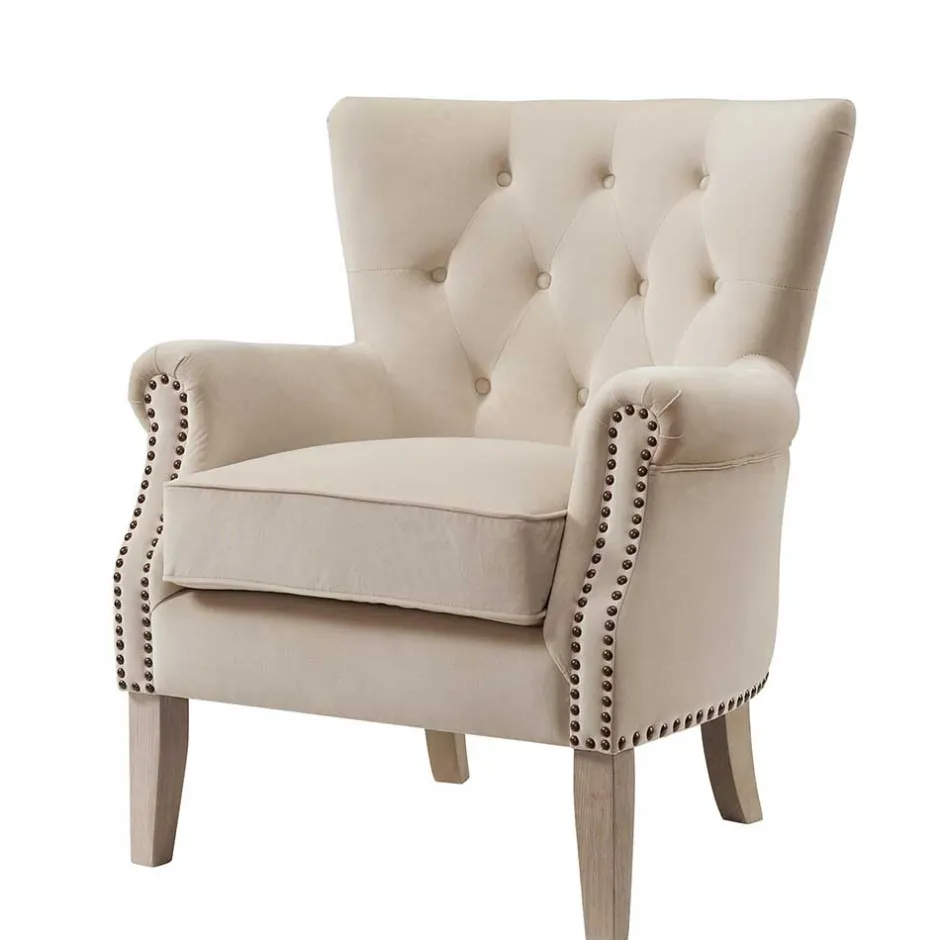 Wohnen Gemütlicher Polstersessel in Beige - Halolas