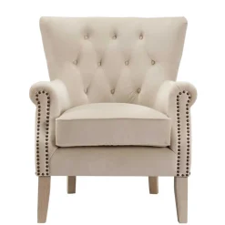 Wohnen Gemütlicher Polstersessel in Beige - Halolas