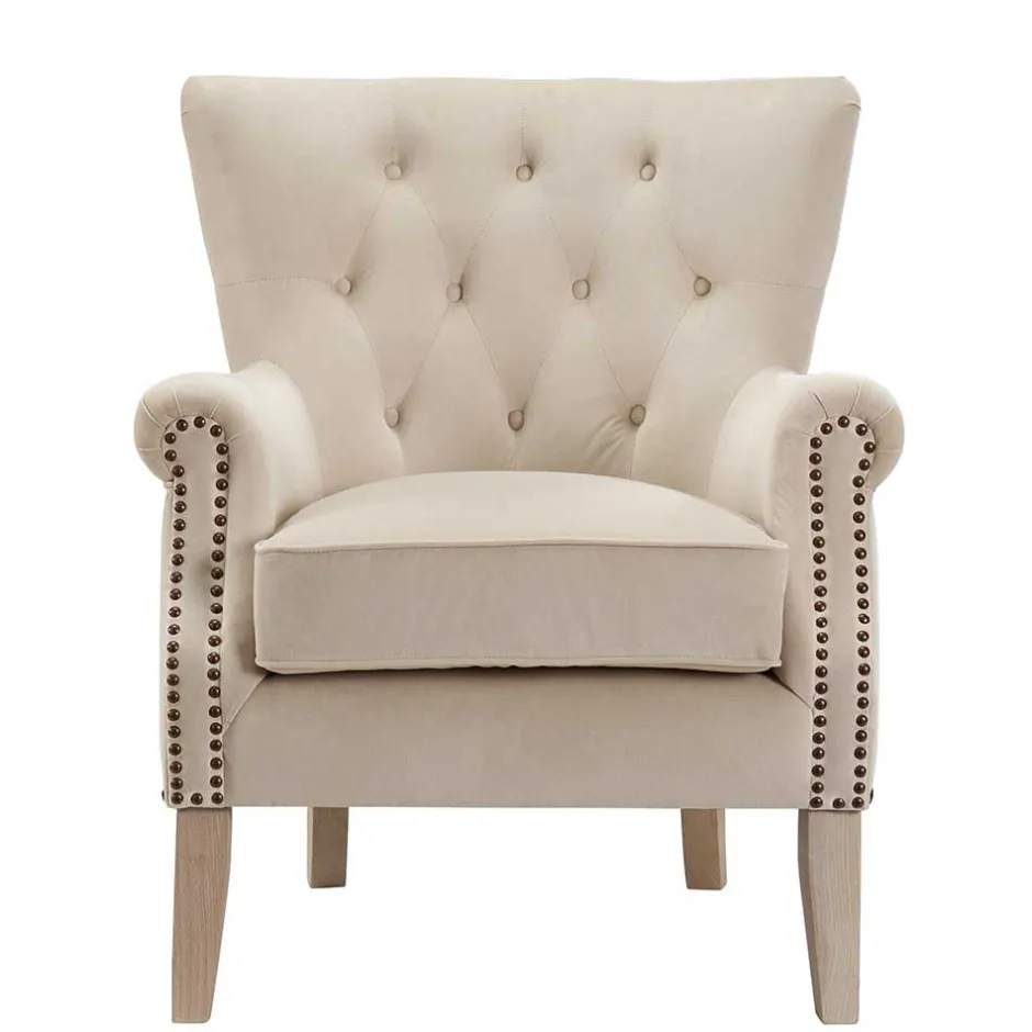 Wohnen Gemütlicher Polstersessel in Beige - Halolas