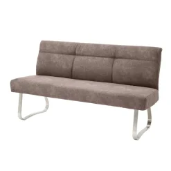 Gepolsterte Bank in Beige Microfaser - Anguro^Wohnen