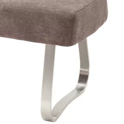 Gepolsterte Bank in Beige Microfaser - Anguro^Wohnen