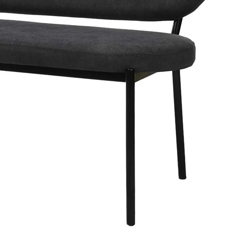 Gepolsterte Esstischbank in Dunkelgrau - Julisk^Wohnen