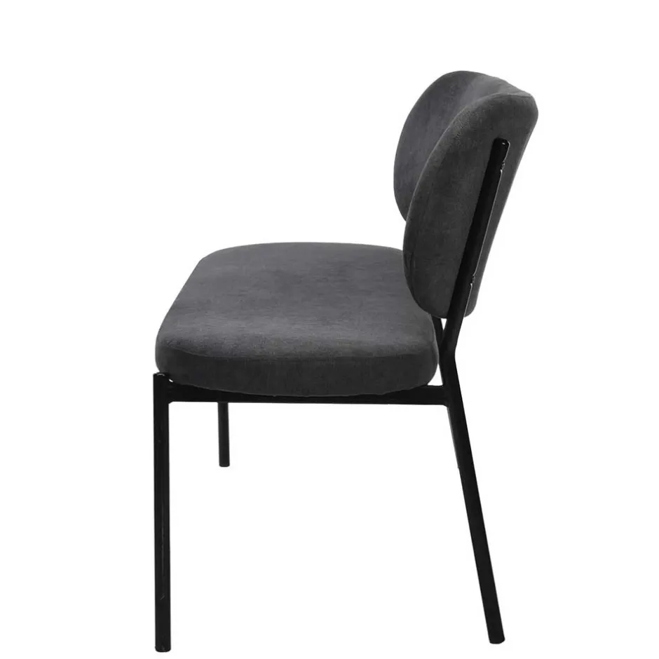 Gepolsterte Esstischbank in Dunkelgrau - Julisk^Wohnen