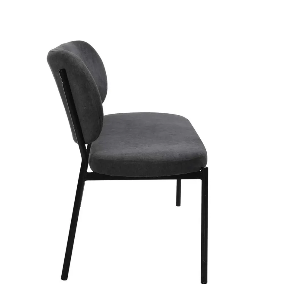 Gepolsterte Esstischbank in Dunkelgrau - Julisk^Wohnen