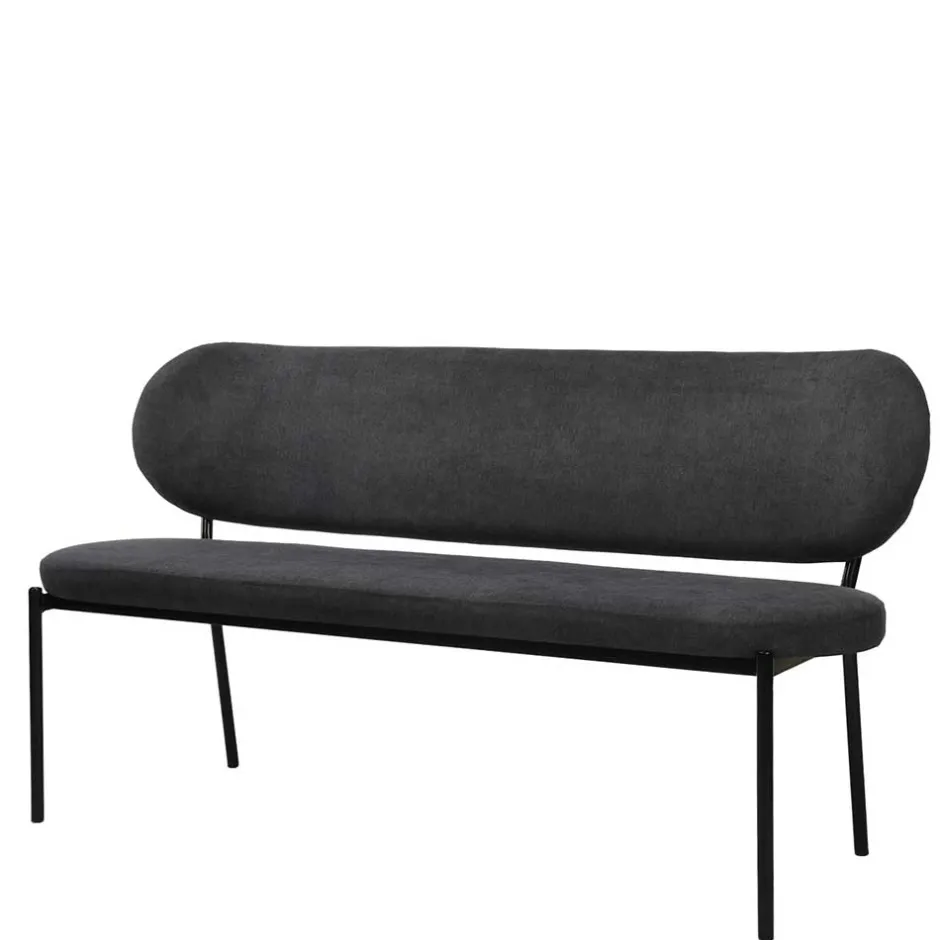 Gepolsterte Esstischbank in Dunkelgrau - Julisk^Wohnen