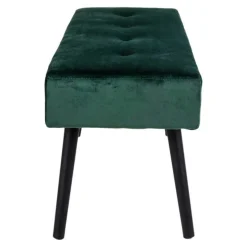 Wohnen Gepolsterte Samtbank in Dunkelgrün - Janluca