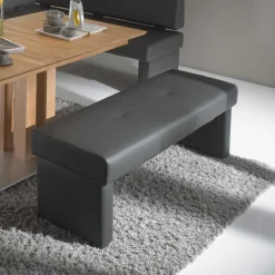 Wohnen Gepolsterte Sitzbank Sascia in Grau