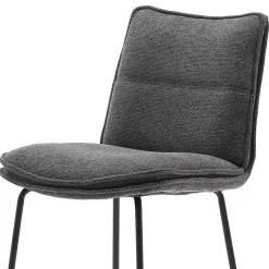 Wohnen Gepolsterter Barstuhl aus Chenille - Amelie (2er Set)