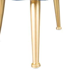 Wohnen Gepolsterter Hocker in Blau & Gold - Chasmarin